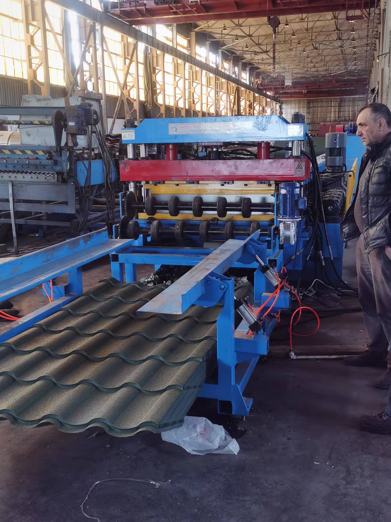 Azerbaijan popular adamante type roofing sheet making machine