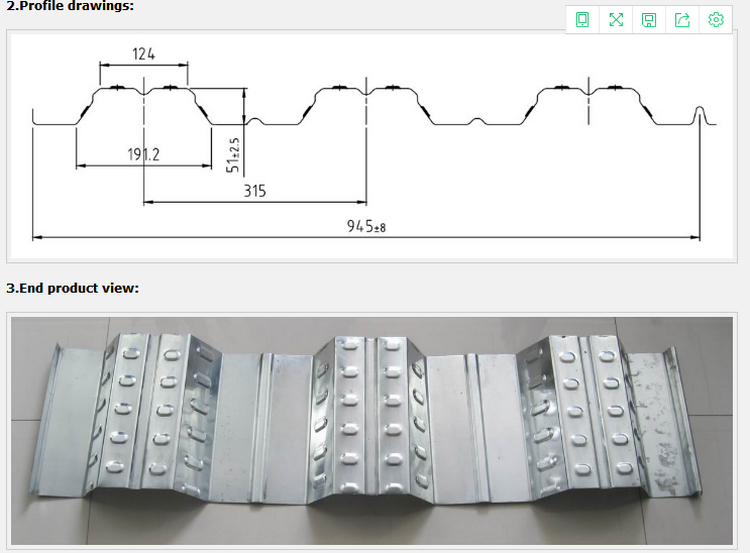 steel floor deck  roll forming machine