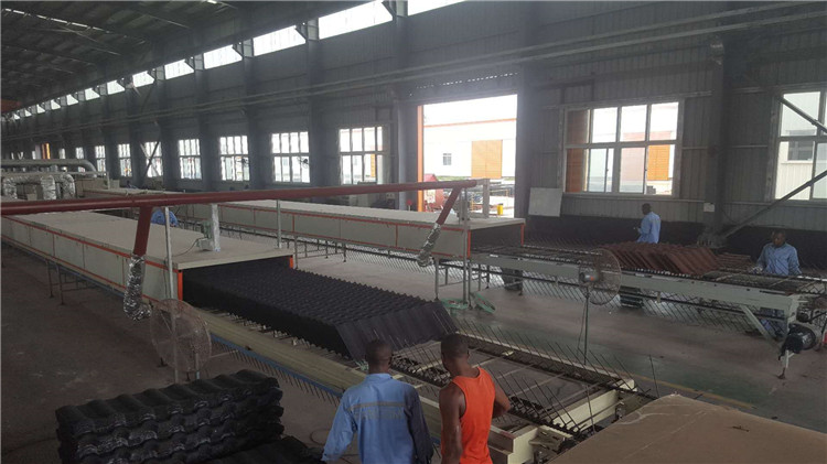 Stone coated roof tile making machine
