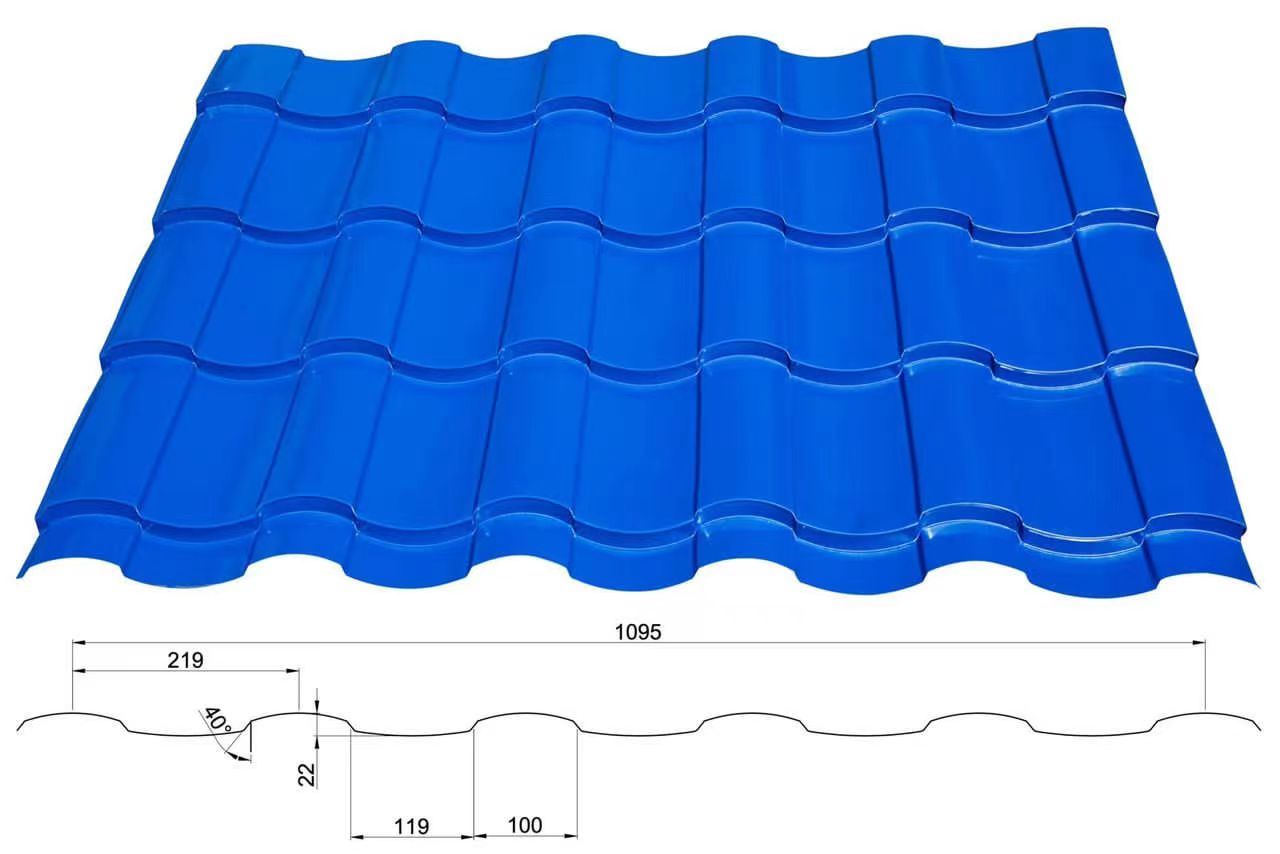 Azerbaijan popular adamante type roofing sheet making machine